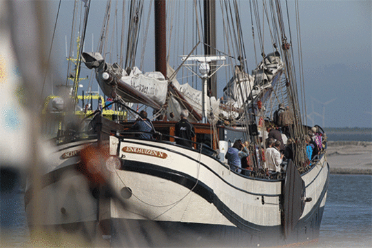 Aankomst haven van de Marker Wadden