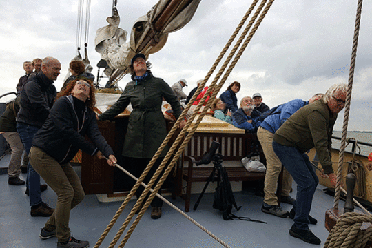 Zeilen hijsen excursie Fogol Marker Wadden