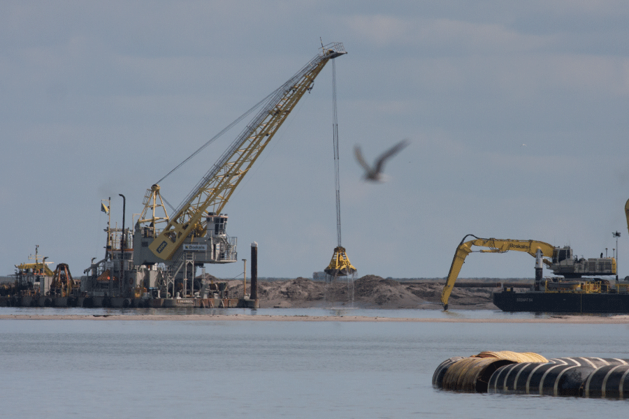 Een eiland in aanleg